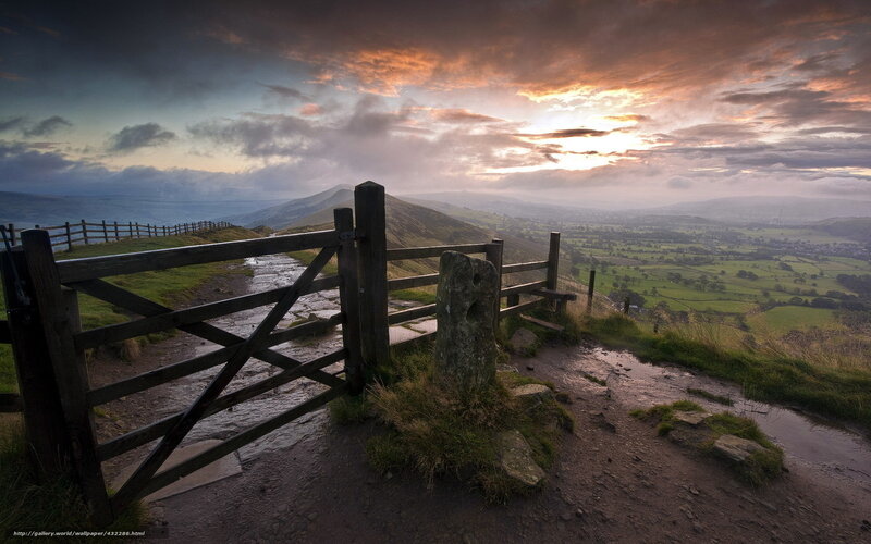 Wooden Gate on Hillside