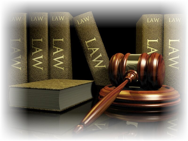 Wooden Gavel and Law Books