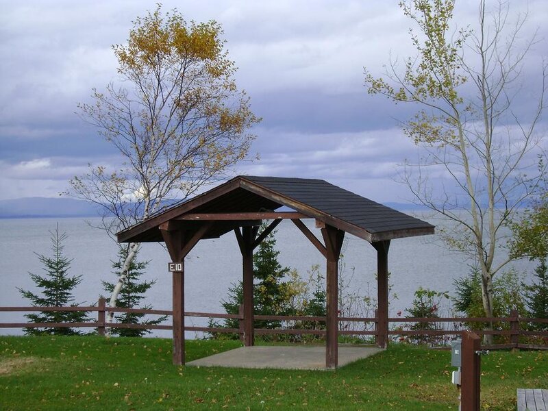 Wooden Gazebo by Lake