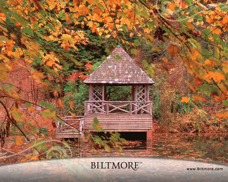 Wooden Gazebo in Autumn
