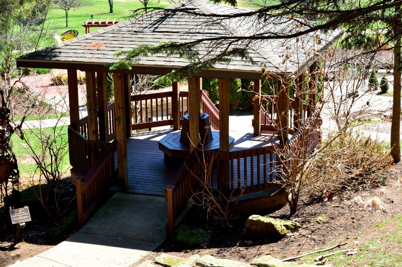 Wooden Gazebo in Garden — Brown