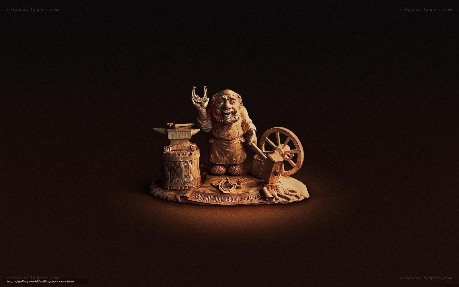 wooden gnome figurine