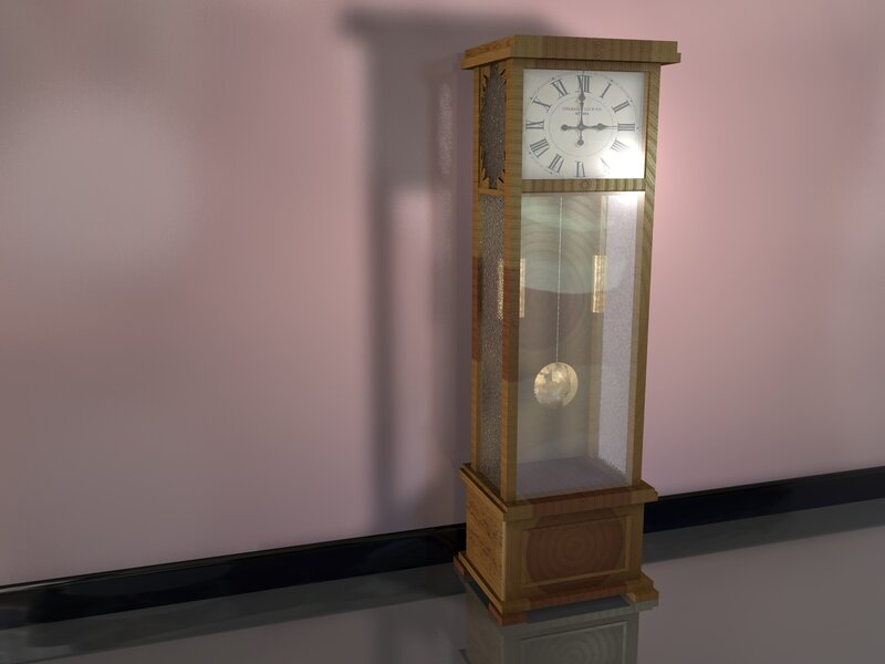 wooden grandfather clock