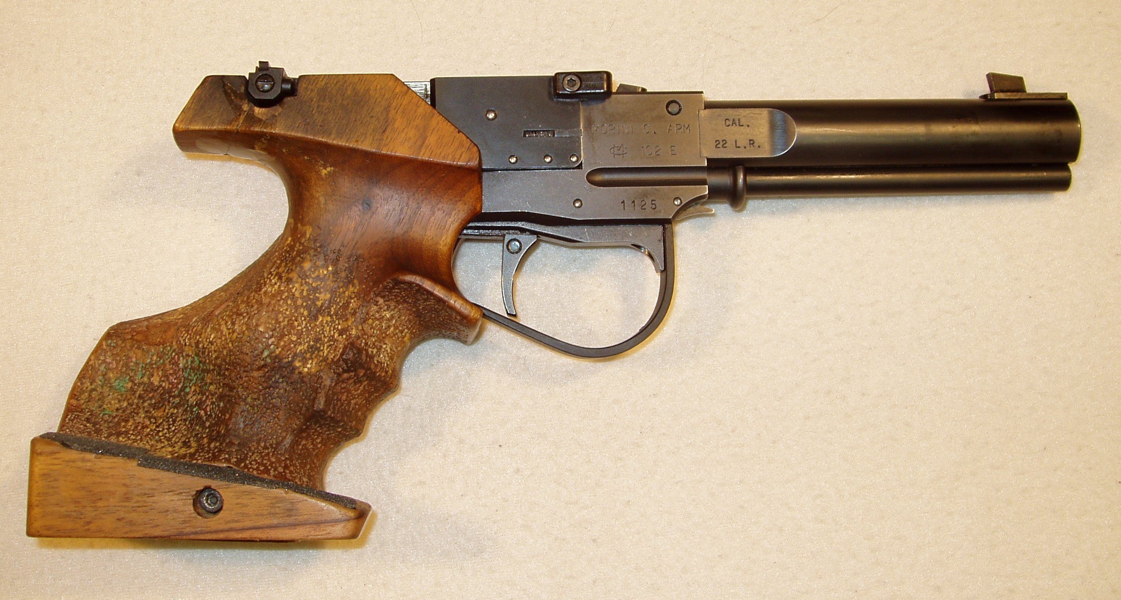 wooden grip pistol