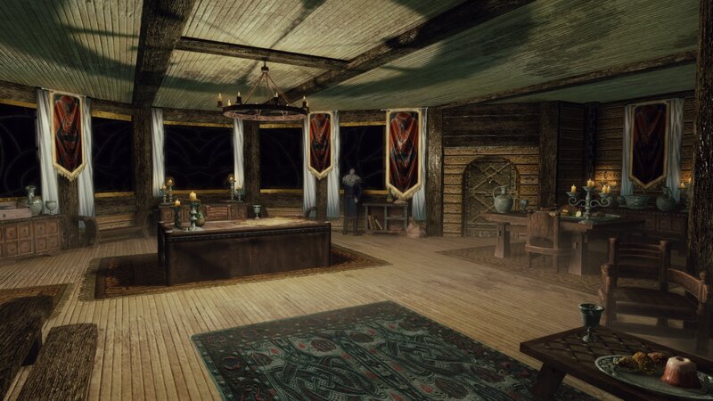 Wooden Hall Interior — Brown, Dark