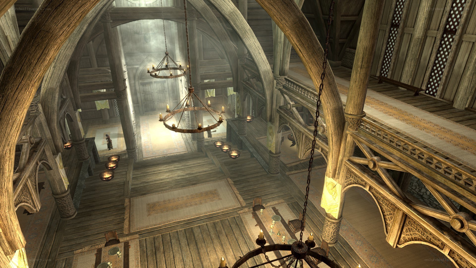 wooden hall interior