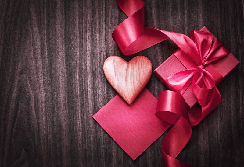 Wooden Heart and Gift Box