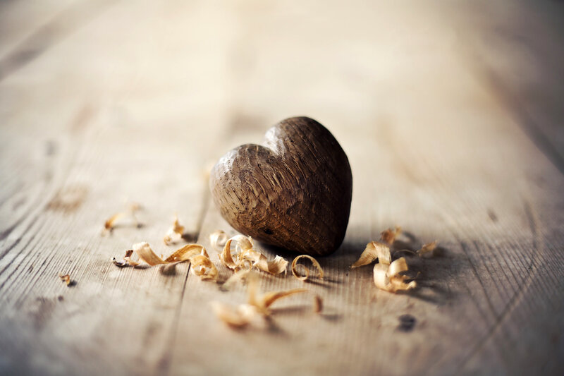 Wooden Heart Carving