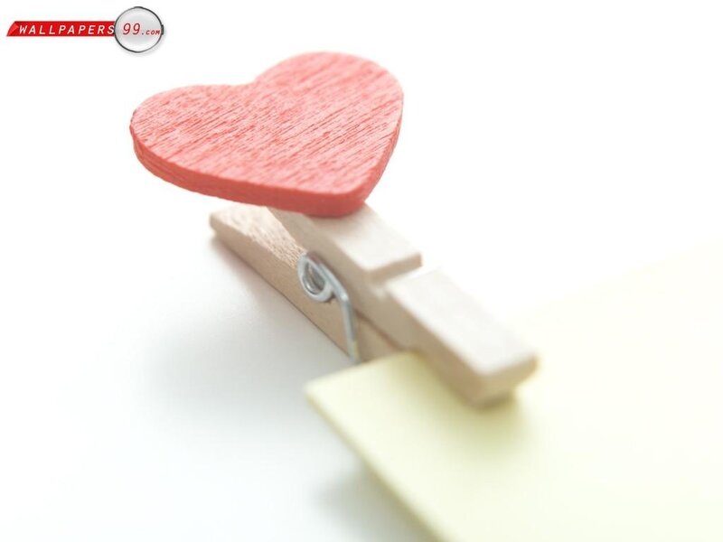 Wooden Heart Clip