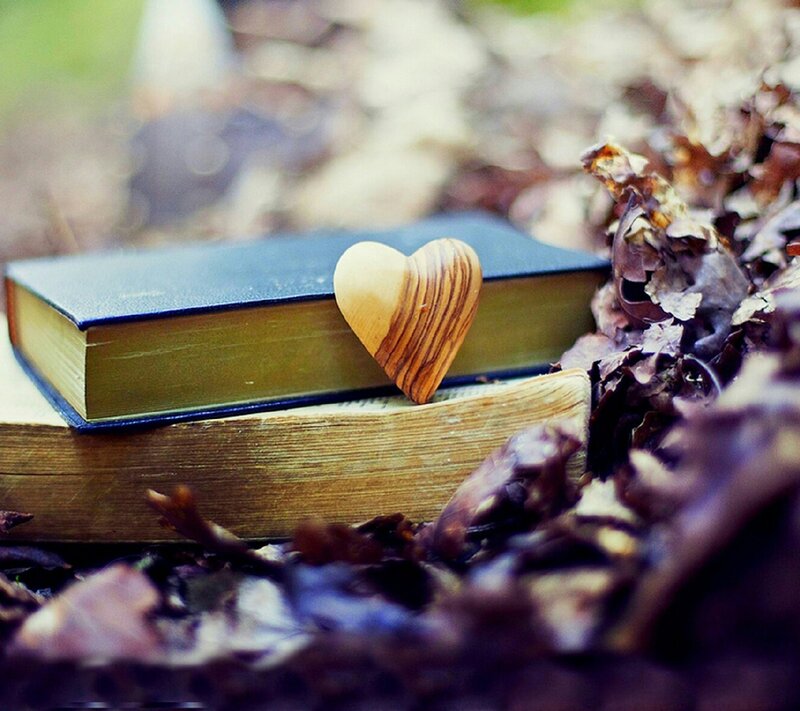 Wooden Heart on Books