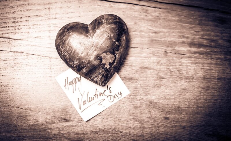 Wooden Heart on Table — Brown, Sentimental