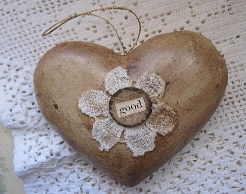 Wooden Heart Ornament