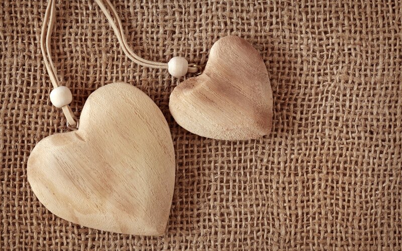 Wooden Heart Ornaments