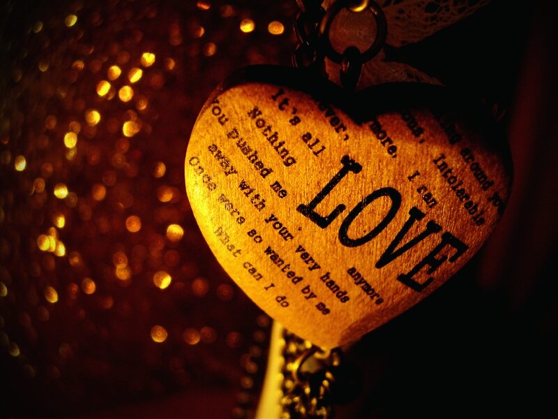 Wooden Heart Pendant