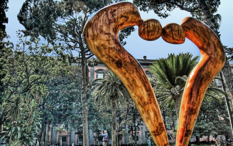 Wooden Heart Sculpture — Brown