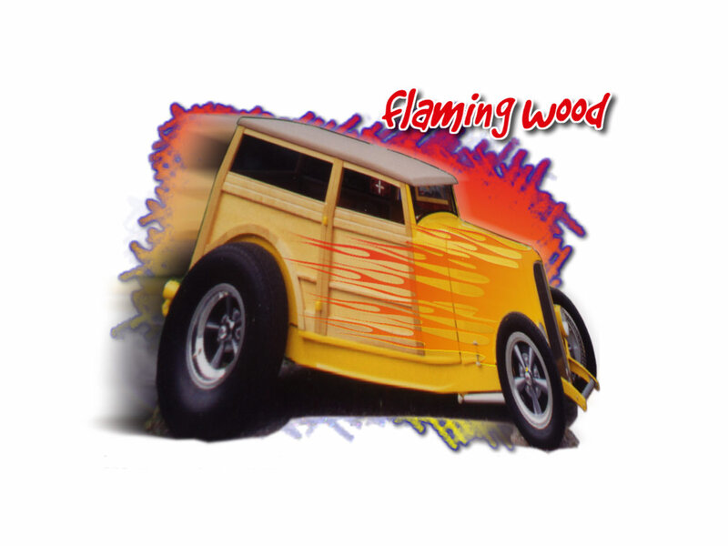 Wooden Hot Rod Car