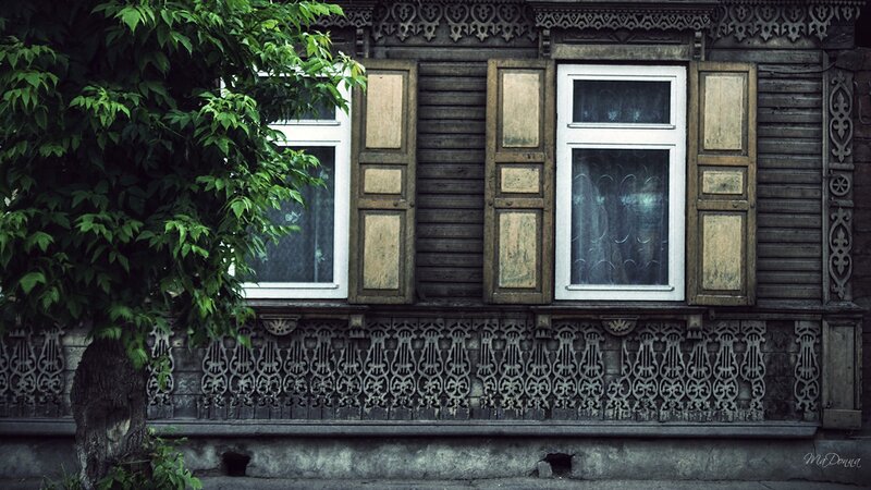 Wooden House Facade — Green