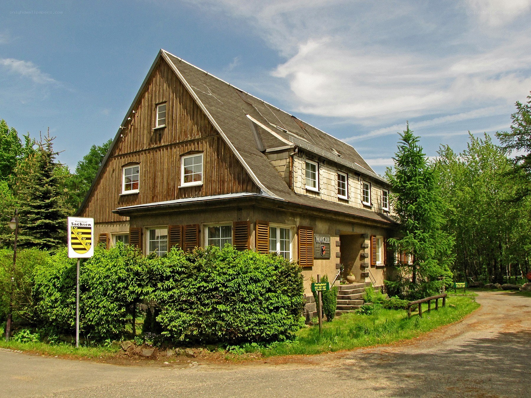 Wooden house in a forest