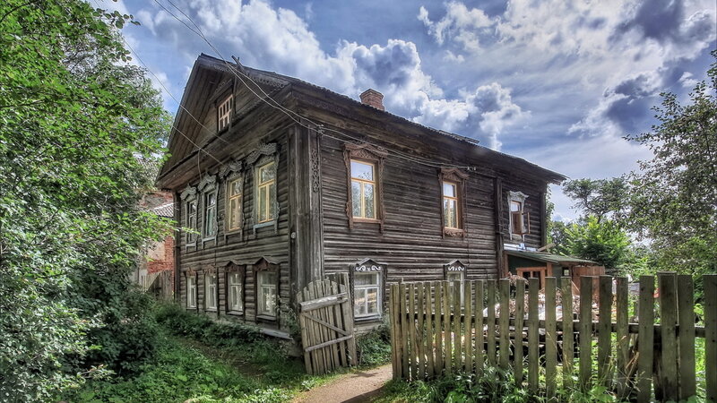Wooden House in Garden — Brown