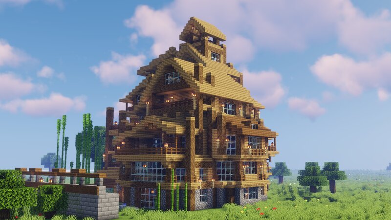 Wooden House in Minecraft — Green