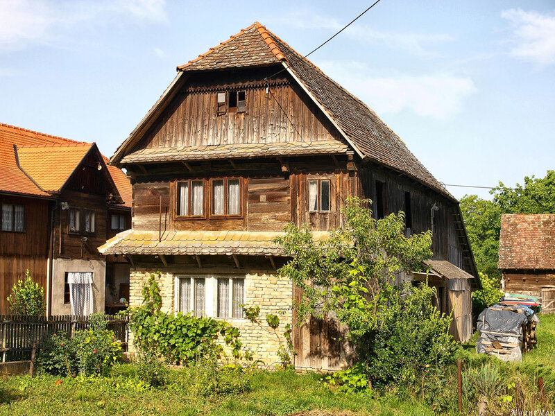 Wooden House in Village