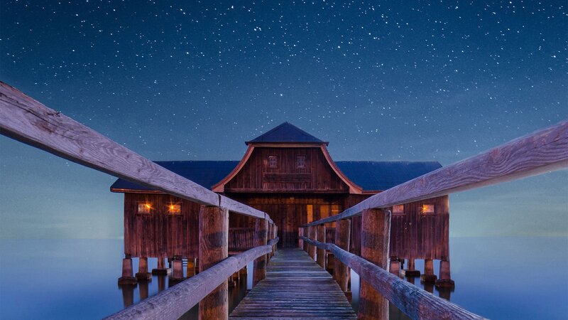 Wooden House on Pier