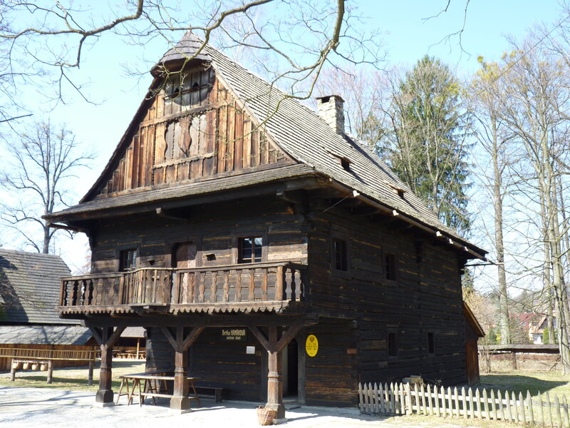 Wooden House with Balcony — Brown, Serene, Spring