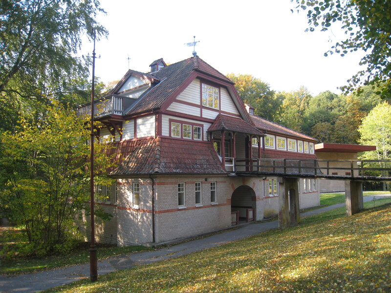 Wooden House with Brick Base