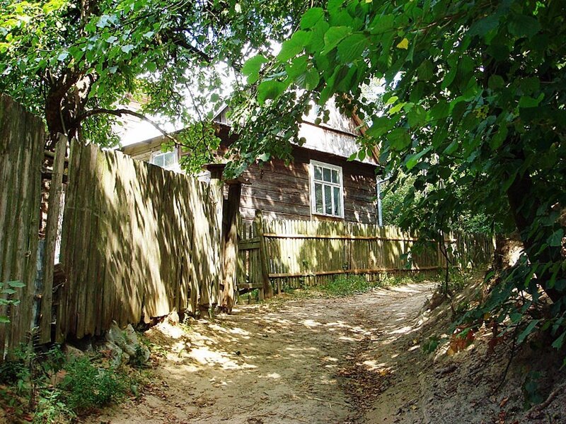 Wooden House with Fence