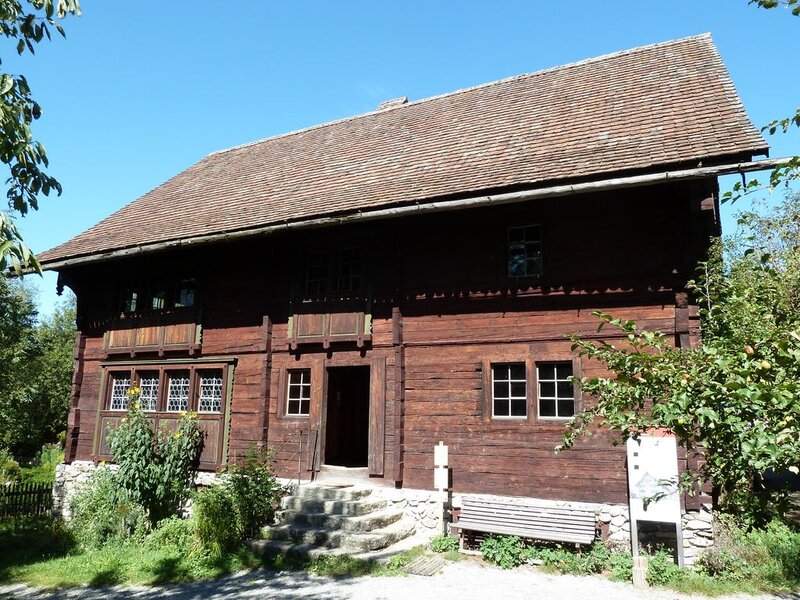 Wooden House with Shingles