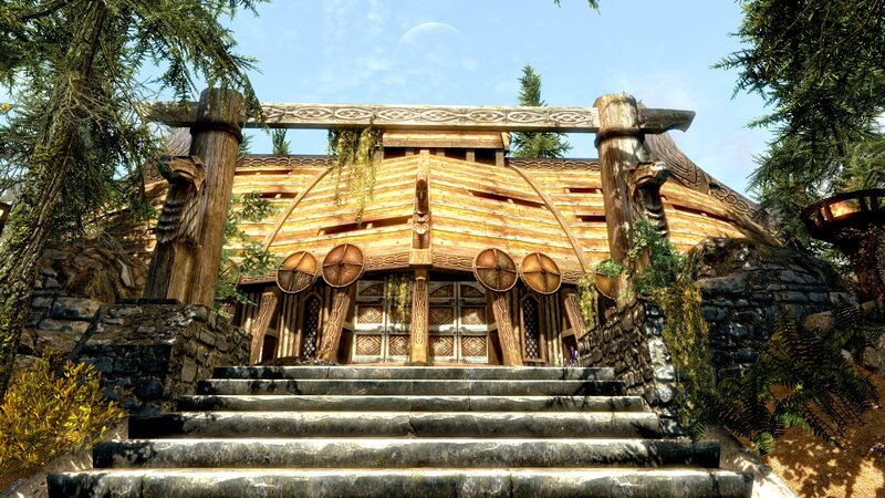 Wooden House with Stairs