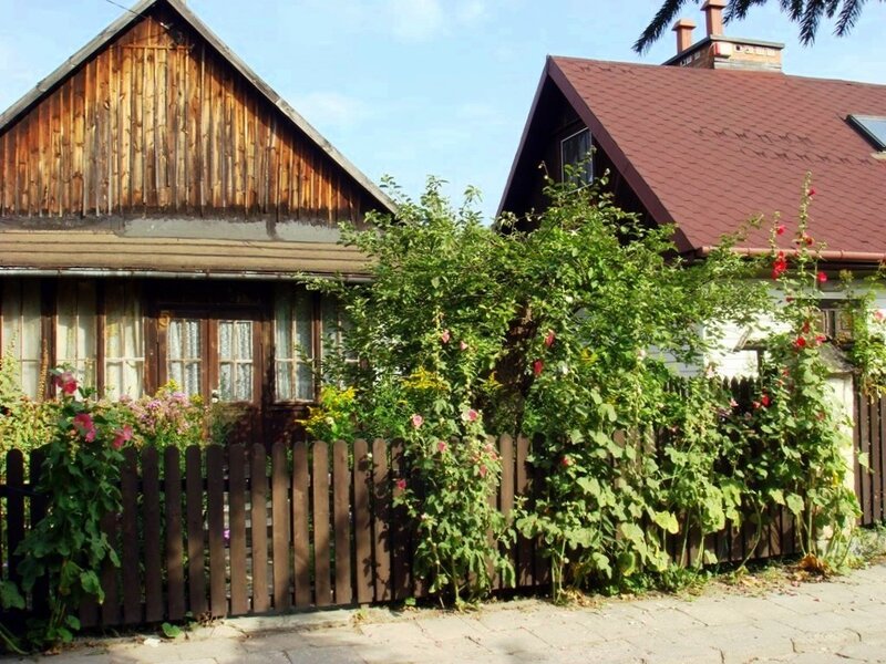 Wooden Houses with Garden