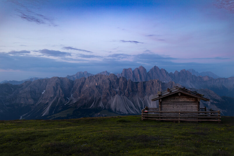 Wooden Hut in Mountains