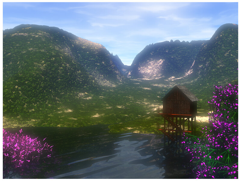 Wooden Hut on Stilts