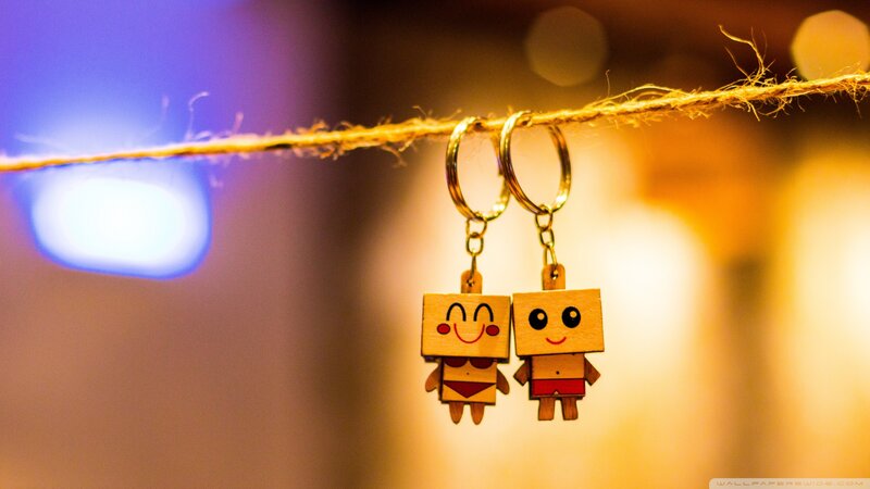 Wooden Keychains on String