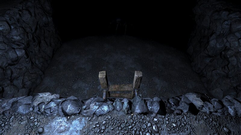 Wooden Ladder in Cave