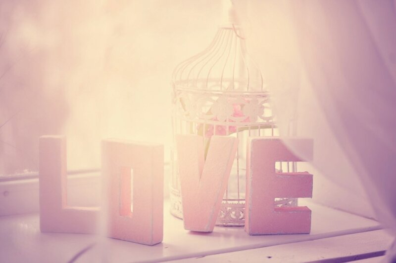 Wooden Letters and Birdcage