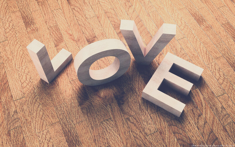 Wooden Letters on Floor