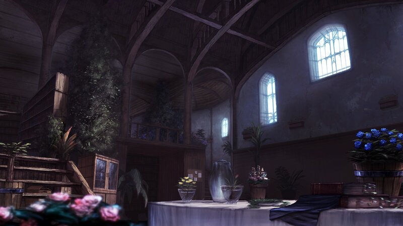 Wooden Library Interior — Purple