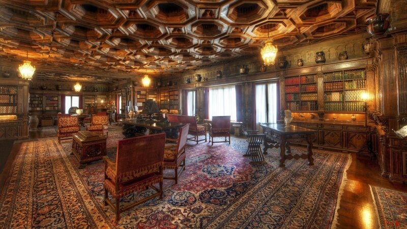 Wooden Library Room — Brown, Dramatic
