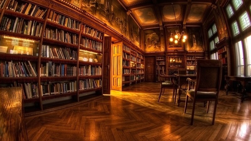 Wooden Library Room