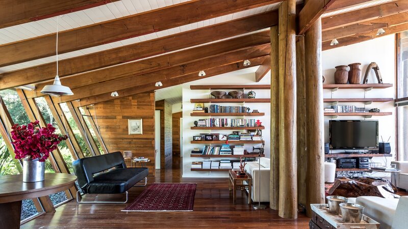 Wooden Living Room Interior
