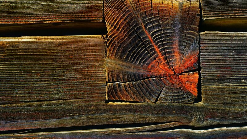 Wooden Log Corner