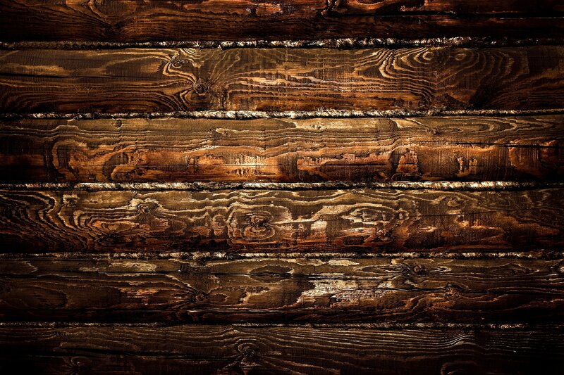 Wooden Log Wall — Brown