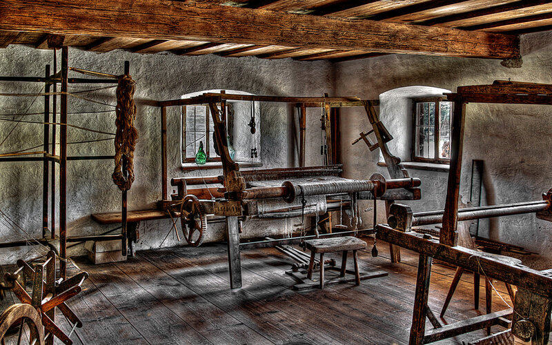 Wooden Loom in Workshop