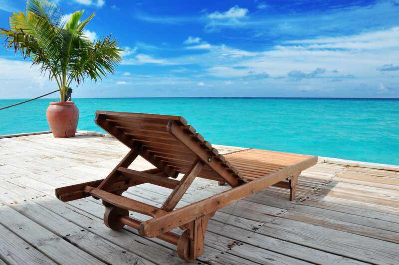 Wooden Lounge Chair — Blue, Serene