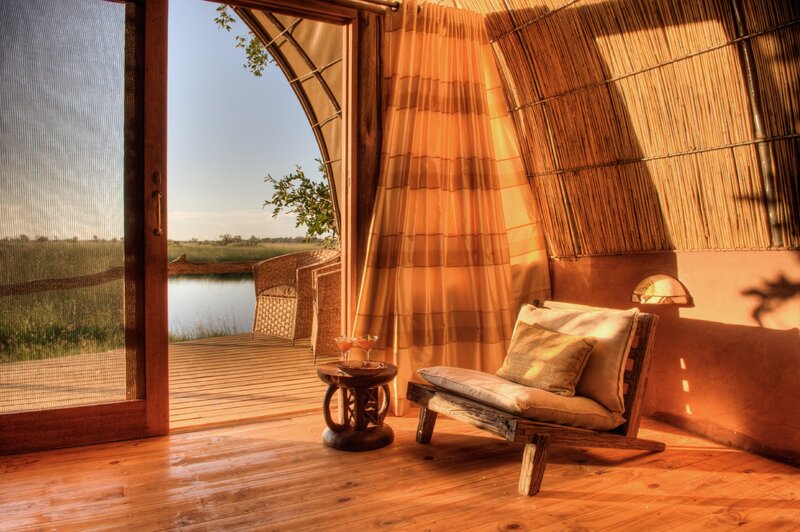 Wooden Lounge Chair — Brown