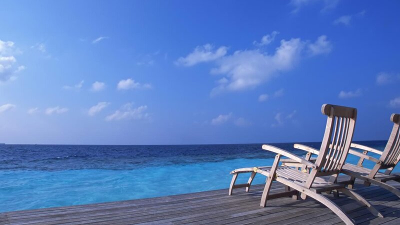 Wooden Lounge Chairs — Blue, Serene