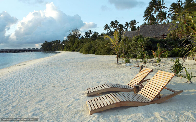 Wooden Lounge Chairs — White, Serene, Sunset
