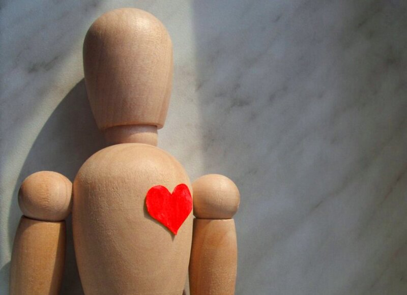 Wooden Mannequin with Heart
